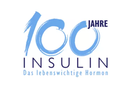 Logo 100 Jahre Insulin mit Claim Hero-Bild