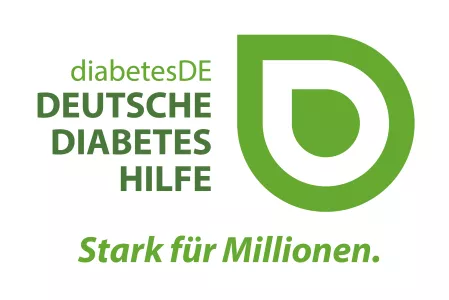 Logo diabetesDE neu mit Slogan