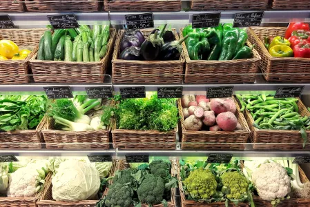 Gemüseregal Supermarkt
