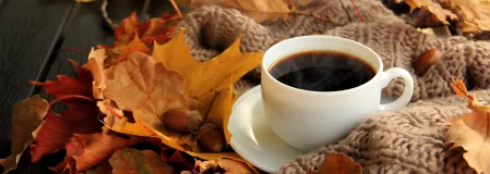 Kaffee im Herbst