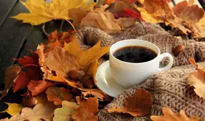 Kaffee im Herbst