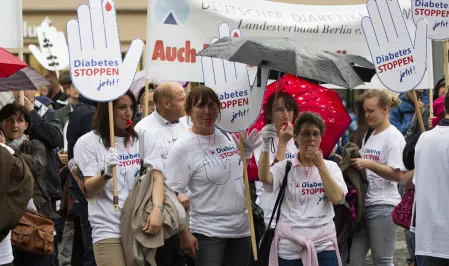 Demo Leipzig Diabetes Stoppen jetzt Hände 2013